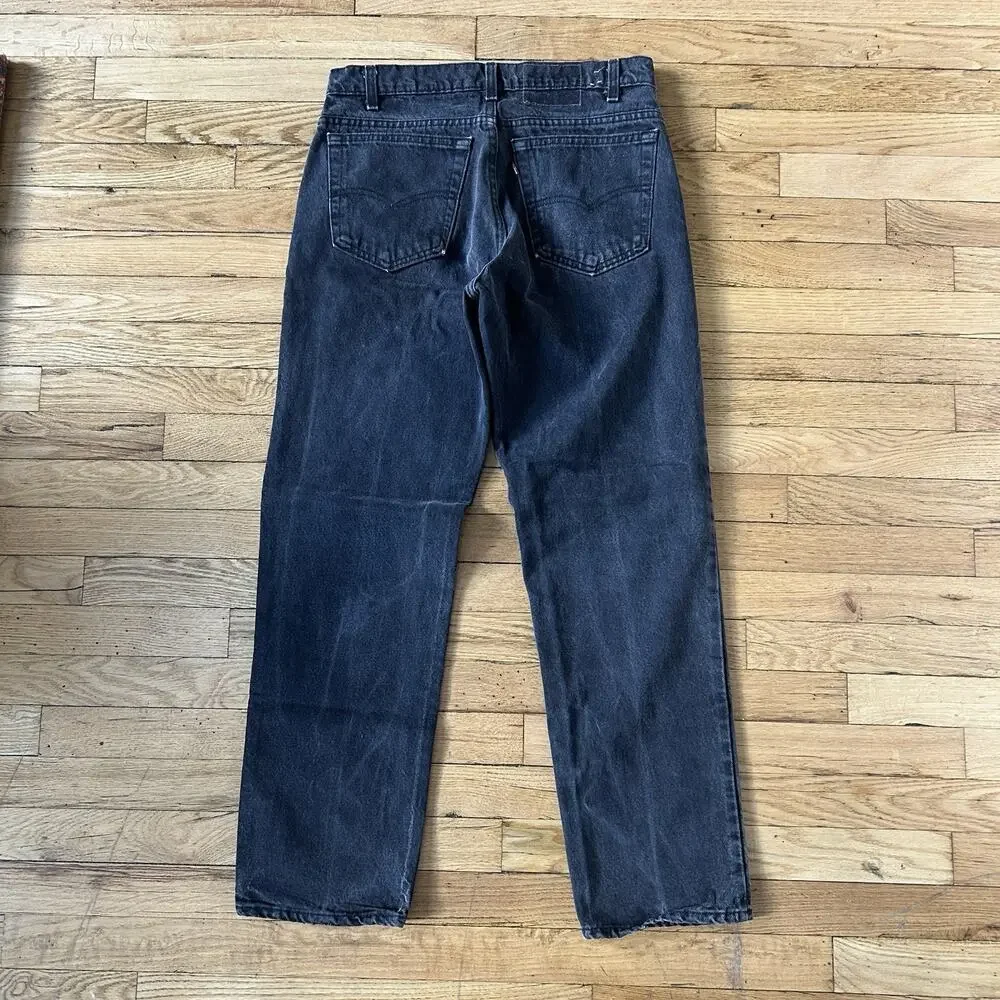 Vintage 90s Levi’s 505 Black Jeans 34x30 Actual 31x30 USA Made Faded Denim